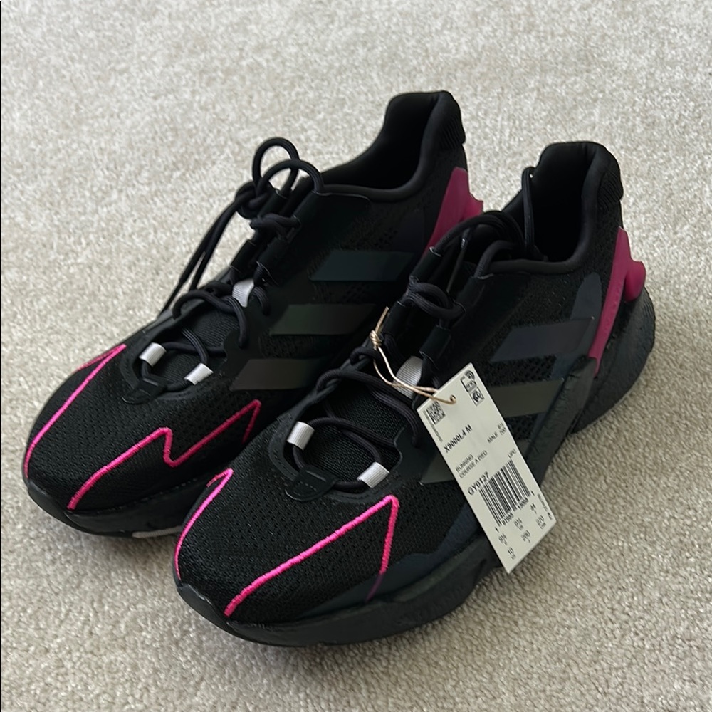 Adidas Black and Pink Sneakers with Dynamic Design